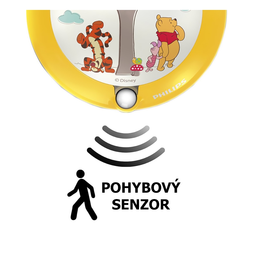 Philips 71765/34/16 - Dětské orientační LED svítidlo WINNIE THE POOH 1xLED/0,06W/3V