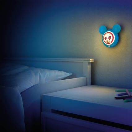 Philips 71766/30/16 - LED detské senzorové svietidlo MICKEY 1xLED/0,06W/2xAAA