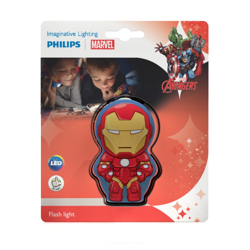 Philips 71767/35/16 - Detská batérka DISNEY IRON MAN LED/0,3W/2xAAA