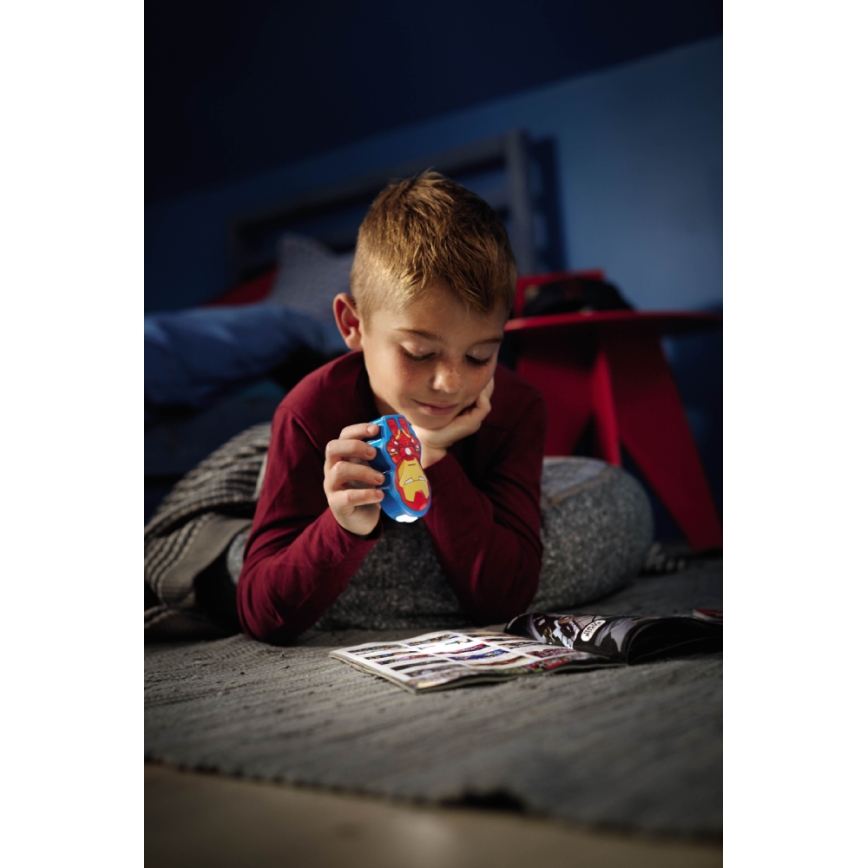 Philips 71767/35/16 - Detská batérka DISNEY IRON MAN 1xLED/0,3W/2xAAA