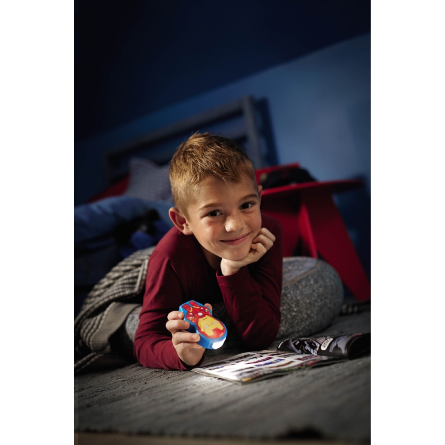 Philips 71767/35/16 - Detská batérka DISNEY IRON MAN 1xLED/0,3W/2xAAA