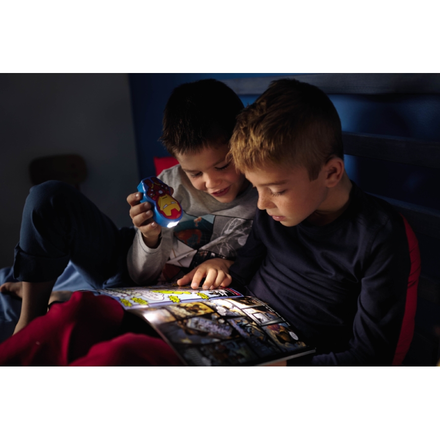 Philips 71767/35/16 - Detská batérka DISNEY IRON MAN 1xLED/0,3W/2xAAA