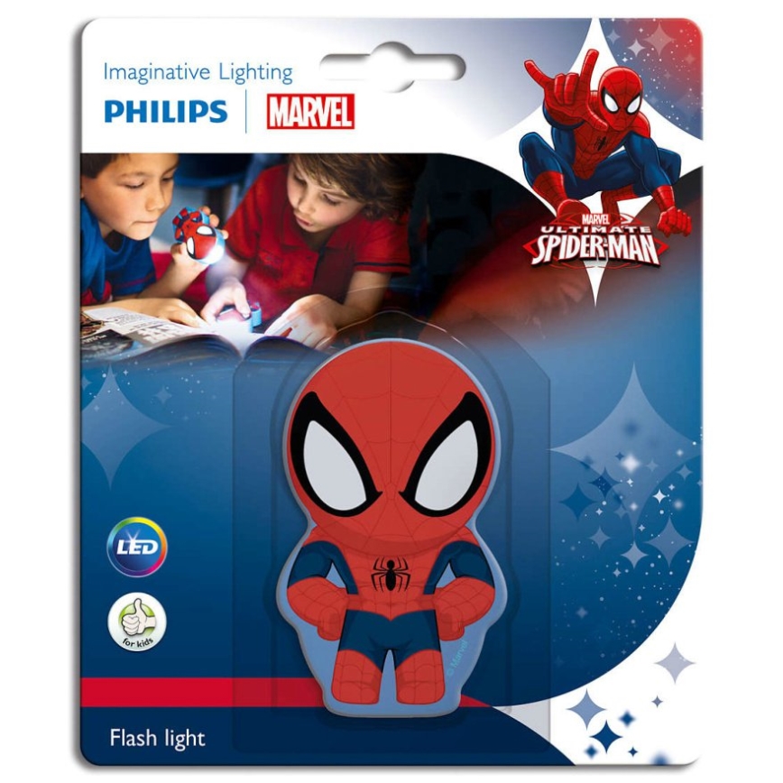 Philips 71767/40/16 - Detská LED baterka DISNEY SPIDER-MAN 1xLED/0,3W/3V