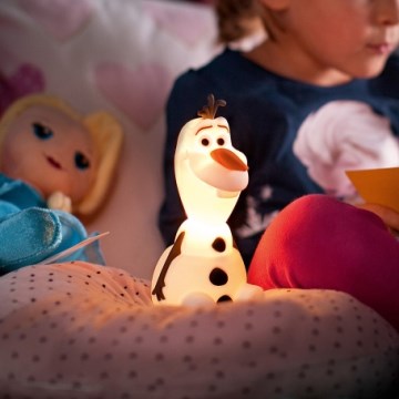 Philips 71768/08/16 - LED detská lampa DISNEY FROZEN OLAF LED/0,3W/2xAAA snehuliak