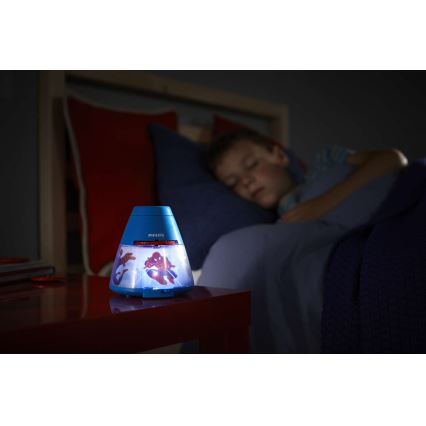 Philips 71769/40/16 - Detská stolná lampa a projektor DISNEY SPIDER-MAN 1xLED/0,1W + 3xLED/0,3W/4,5 V