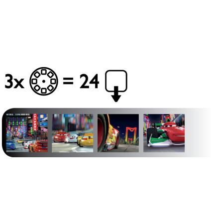 Philips 71788/32/16 - Detský projektor DISNEY CARS LED/3xLR44
