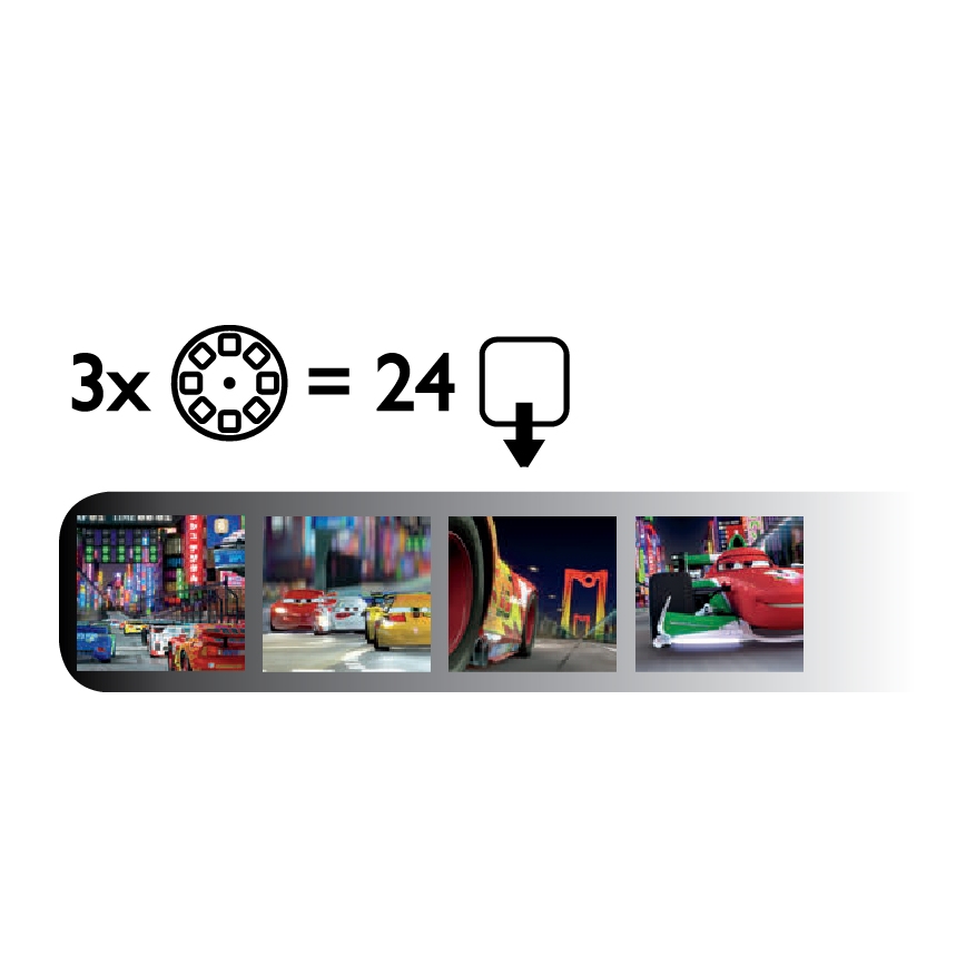Philips 71788/32/16 - Detský projektor DISNEY CARS LED/3xLR44