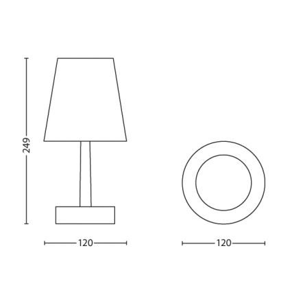 Philips - LED Detská stolná lampa 1xLED/0,6W/3xAA