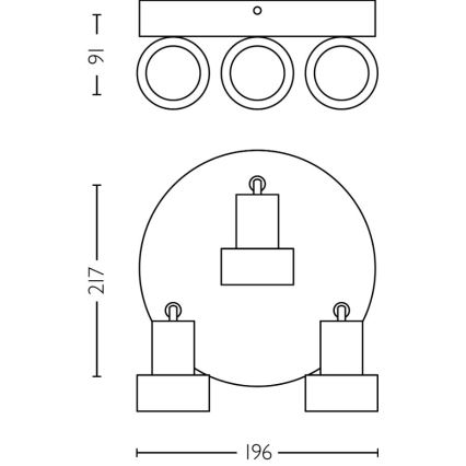 Philips - Bodové svietidlo CONDUIT 3xGU10/5W/230V čierna/mosadz