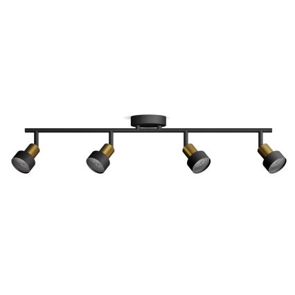 Philips - Bodové svietidlo CONDUIT 4xGU10/5W/230V čierna/mosadz