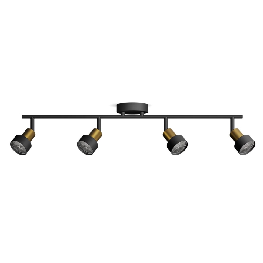 Philips - Bodové svietidlo CONDUIT 4xGU10/5W/230V čierna/mosadz