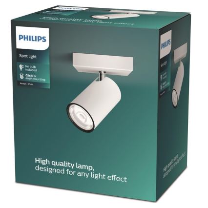 Philips - Bodové svietidlo KOSIPO 1xGU10/5,5W/230V biela