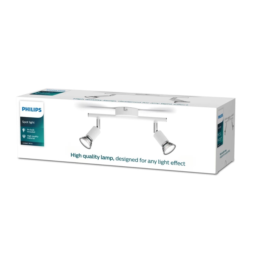 Philips - Bodové svietidlo 2xGU10/50W/230V biela