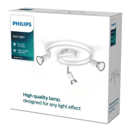 Philips - Bodové svietidlo 3xGU10/50W/230V biela