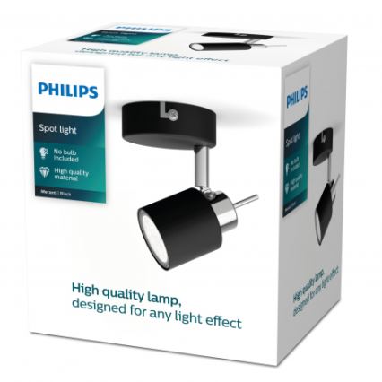 Philips - Bodové svietidlo 1xGU10/35W/230V čierna