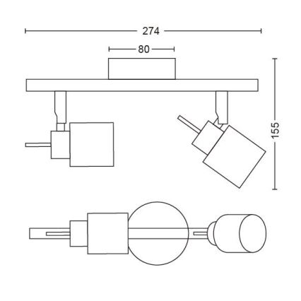 Philips - Bodové svietidlo 2xGU10/35W/230V biela