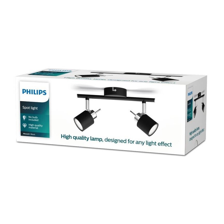 Philips - Bodové svietidlo 2xGU10/35W/230V čierna