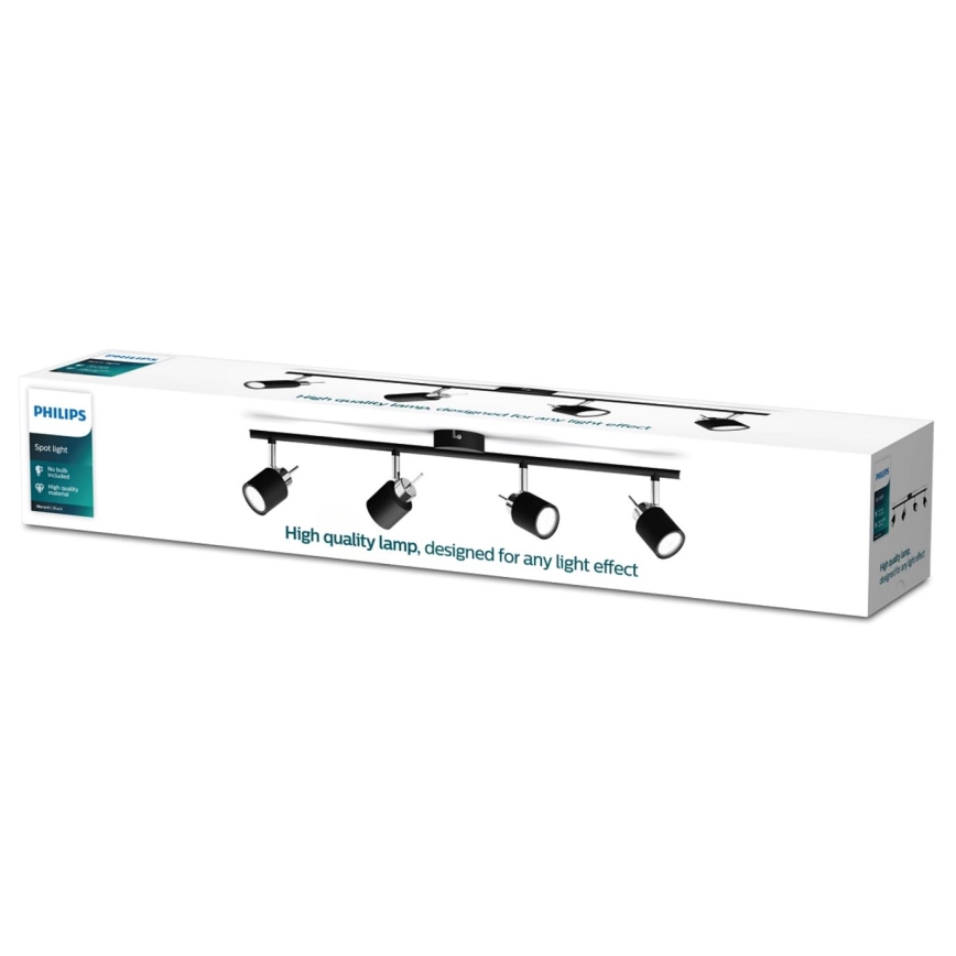 Philips - Bodové svietidlo 4xGU10/35W/230V čierna