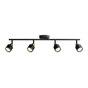 Philips - Bodové svietidlo NIALL 4xGU10/5W/230V čierna/mosadz