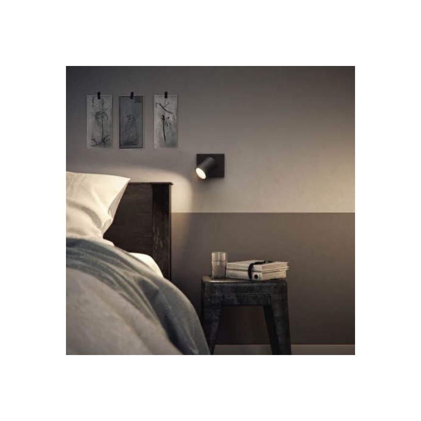 Philips - Bodové svietidlo RUNNER 1xGU10/20W/230V čierna