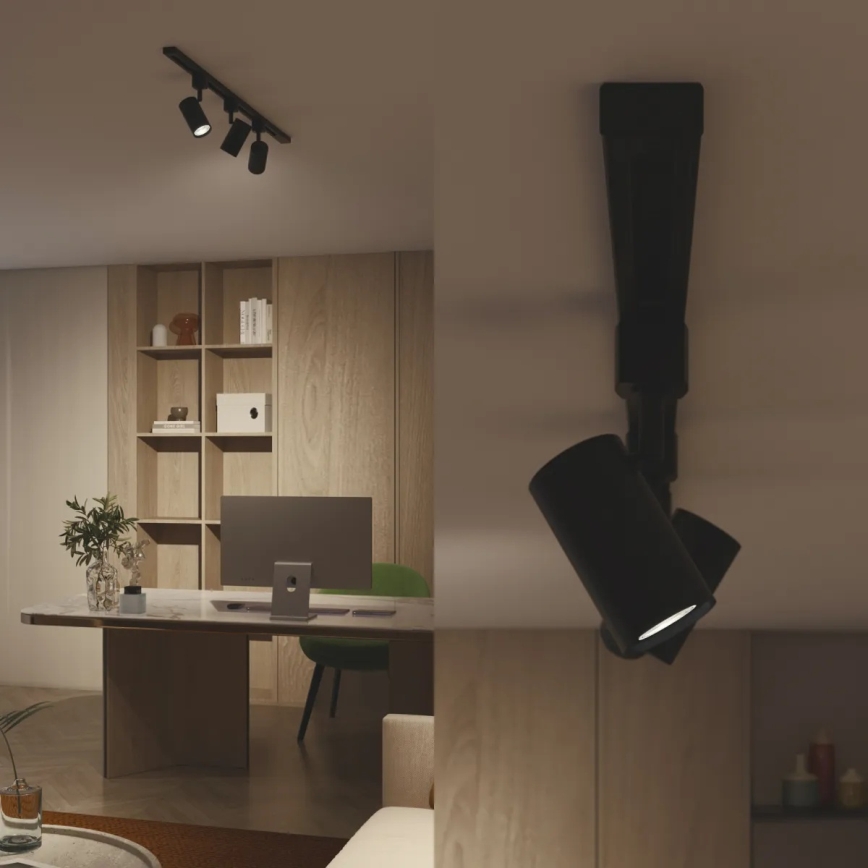 Philips - Bodové svietidlo v lištovom systéme EASYLINK 3xGU10/7W/230V 1m čierne