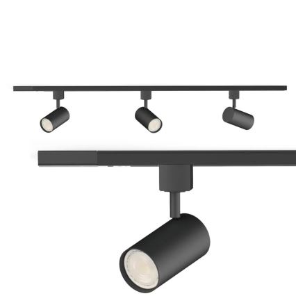 Philips - Bodové svietidlo v lištovom systéme EASYLINK 3xGU10/7W/230V 1m čierne