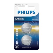 Philips CR2032P2/01B - 2 ks Lithiová batéria gombíková CR2032 MINICELLS 3V