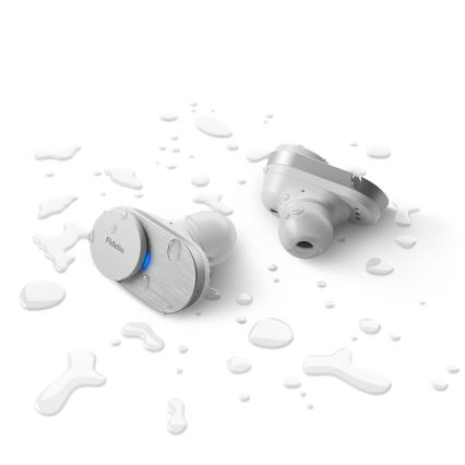 Philips Fidelio T1WT/00 - Bezdrôtové slúchadlá IPX4 2x 60 mAh + 650 mAh strieborná