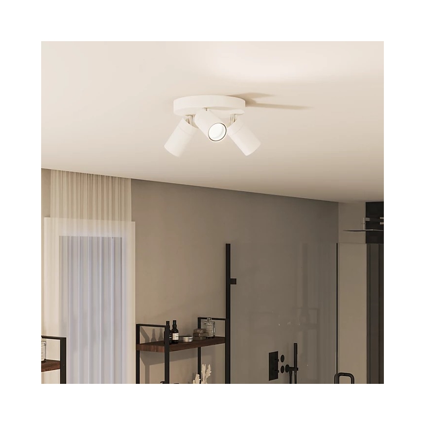 Philips - Kúpeľňové bodové svietidlo IDRIS 3xGU10/5W/230V IP44 biela