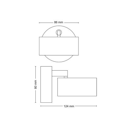 Philips - LED Bodové svietidlo LED/5,5W/230V biela