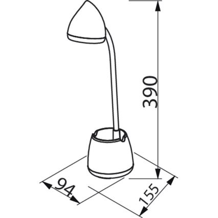 Philips - LED Stmievateľná dotyková stolná lampa HAT LED/4,5W/5V 3000/4000/5700K CRI 90