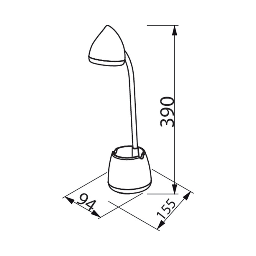 Philips - LED Stmievateľná dotyková stolná lampa HAT LED/4,5W/5V 3000/4000/5700K CRI 90