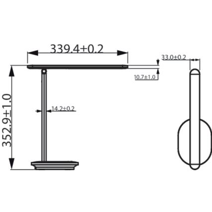 Philips - LED Stmievateľná dotyková stolná lampa IVORY LED/5W/5V 2700/3600/5000K CRI 90