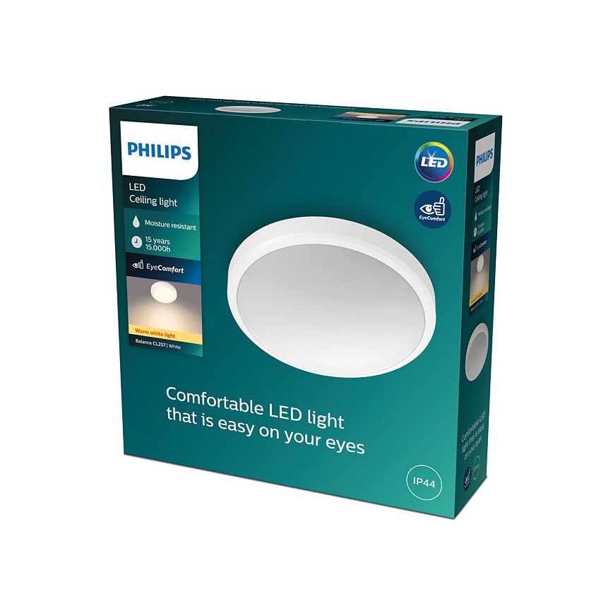 Philips - LED Kúpeľňové stropné svietidlo BALANCE LED/17W/230V IP44