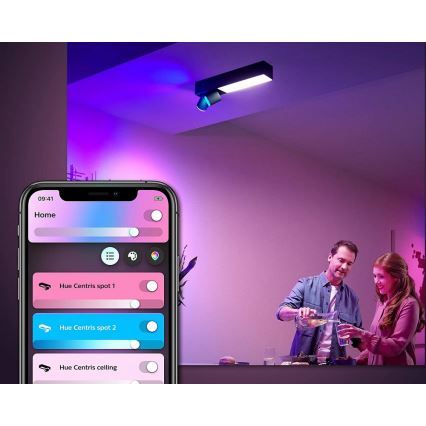 Philips - LED RGBW Stmievateľné bodové svietidlo Hue CENTRIS LED/11W/230V + 2xGU10/5,7W