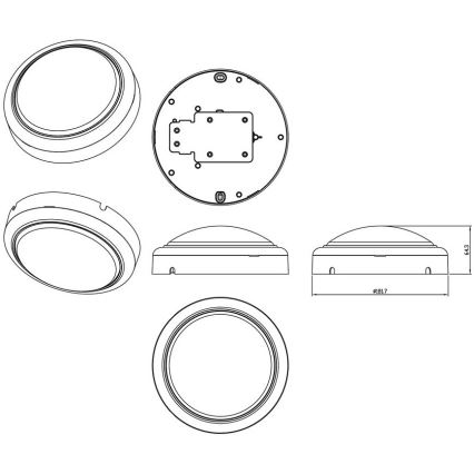 Philips - LED Nástenné svietidlo PROJECTLINE LED/15W/230V IP65