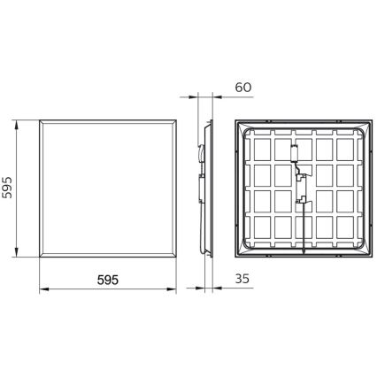 Philips - LED Panel podhľadový PROJECTLINE LED/36W/230V 59,5x59,5 cm