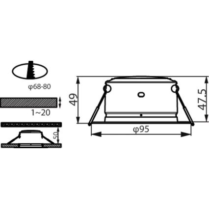 Philips - LED Podhľadové svietidlo LED/3,5W/230V 4000K