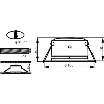 Philips - LED Podhľadové svietidlo LED/4,5W/230V 3000K