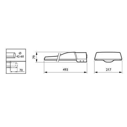 Philips - LED Pouličná lampa CORELINE MALAGA LED/47W/230V 4000K IP65