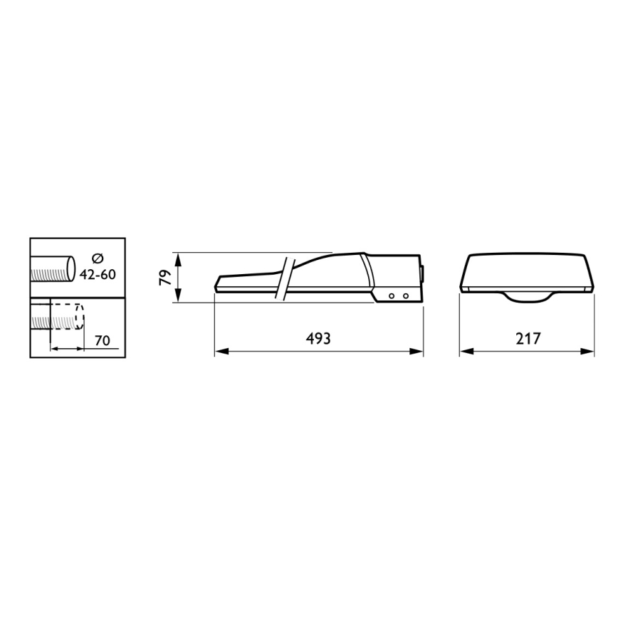 Philips - LED Pouličná lampa CORELINE MALAGA LED/69W/230V 4000K IP65