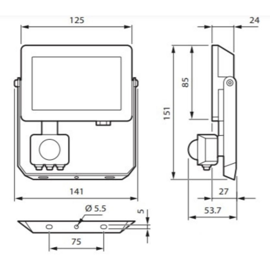 Philips - LED reflektor s pohybovým senzorom DECOFLOOD LED/20W/230V IP65
