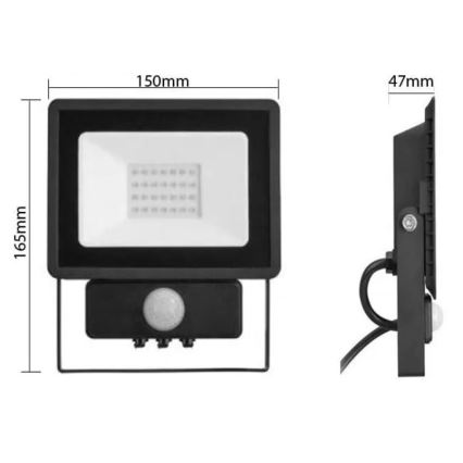 Philips - LED Reflektor so senzorom DECOFLOOD LED/20W/230V IP65