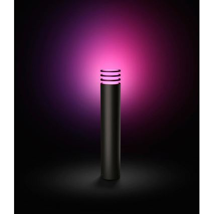 Philips - LED RGB stmievateľné vonkajšie svietidlo Hue LUCCA 1xE27/8,1W/230V 77 cm 1000-20000K IP44