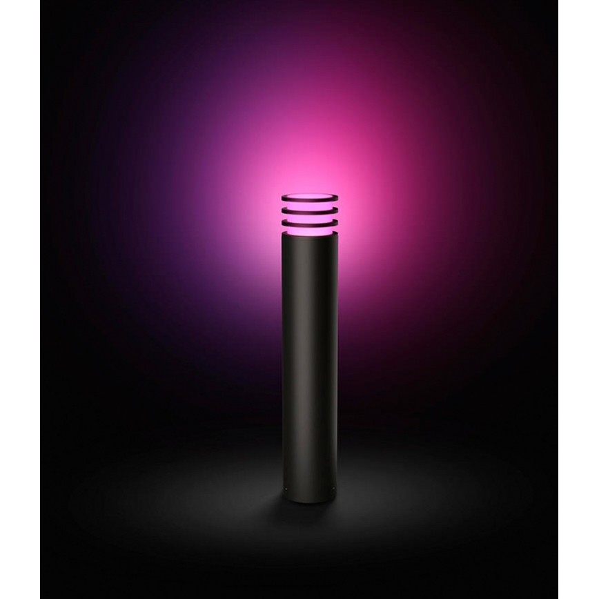 Philips - LED RGB stmievateľné vonkajšie svietidlo Hue LUCCA 1xE27/8,1W/230V 77 cm 1000-20000K IP44