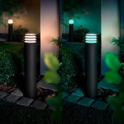 Philips - LED RGB stmievateľné vonkajšie svietidlo Hue LUCCA 1xE27/8,1W/230V 77 cm 1000-20000K IP44