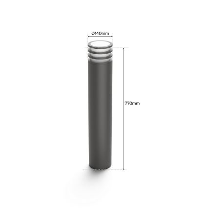 Philips - LED RGB stmievateľné vonkajšie svietidlo Hue LUCCA 1xE27/8,1W/230V 77 cm 1000-20000K IP44