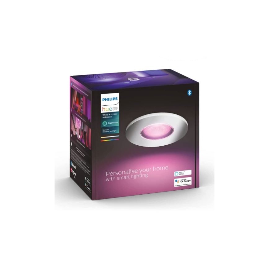 Philips - LED RGB Stmievateľné kúpelňové svietidlo Hue XAMENTO 1xGU10/5,7W/230V IP44 2000-6500K