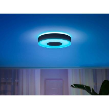 Philips - LED RGB Stmievateľné stropné svietidlo Hue INFUSE LED/33,5W/230V 2000-6500K pr. 381 mm čierna