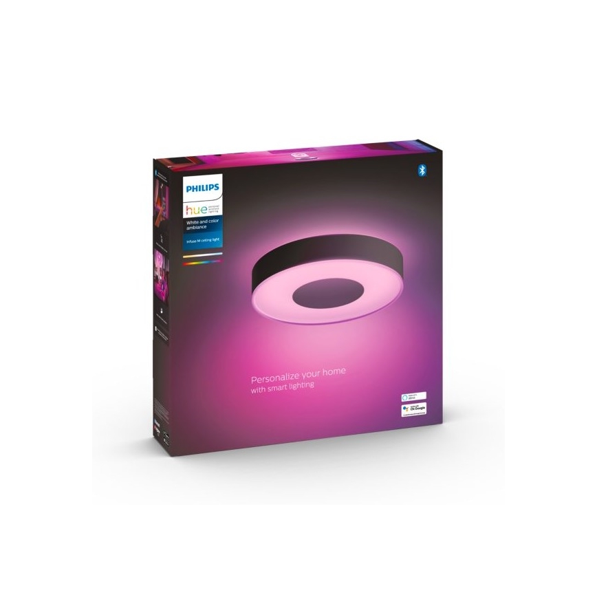 Philips - LED RGB Stmievateľné stropné svietidlo Hue INFUSE LED/33,5W/230V 2000-6500K pr. 381 mm čierna
